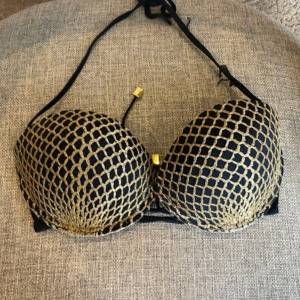 Beach bunny bronze gold netted top M